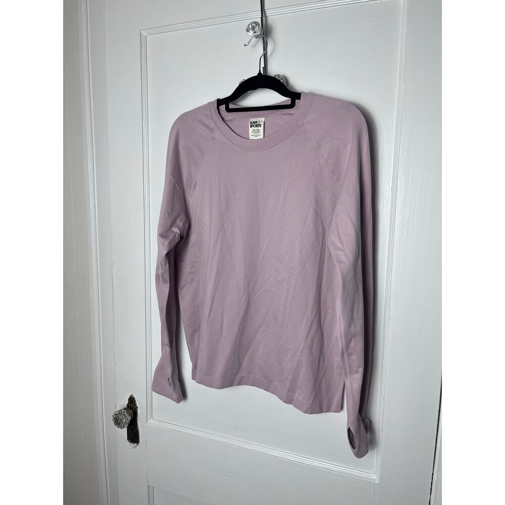 Love & Sports Women's Light Pink Long Sleeve Seamless Athletic Shirt Size XXL